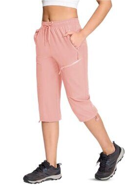 Women's Capri Hiking Cargo Pants Quick Dry Lightweight 5 Pockets